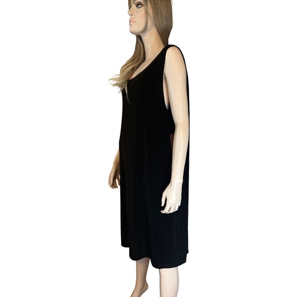 Caribe Shift Dress Jersey Knit Sleeveless Midi Timeless Pullover Made in USA - Picture 5 of 14